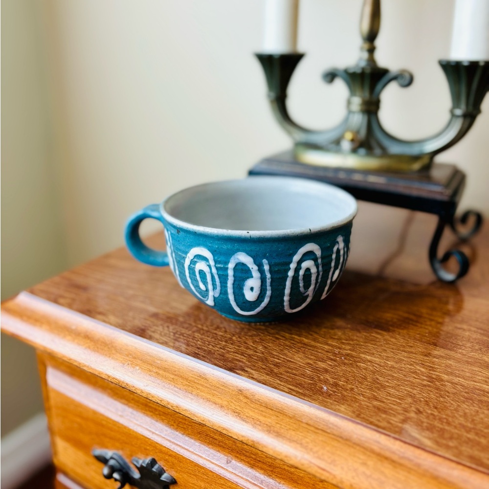 RARE Calder Pottery Blue Mug